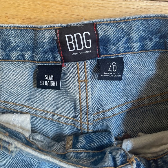 BDG Patchwork jeans - sz 26 - slim straight - Picture 2 of 3